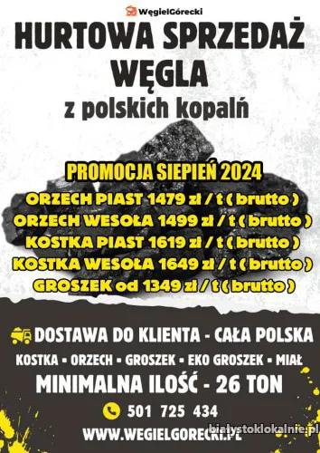 Polski Węgiel Hurt / Promocja Sierpień 2024